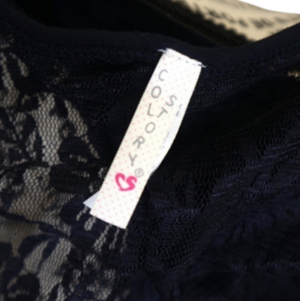 Color Story (NWOT) Black Ruffled Top - Picture 9 of 10
